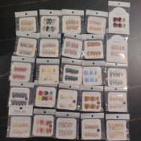 Lot de 10 faux ongles de luxe, longs, forme cercueil, amande, carrés, 3D, haut de gamme, faits à la main, à presser