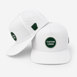Casquette de baseball 5 panneaux personnalisée avec logo brodé pour club ou entreprise, style sportif, respirante, avec logo PVC, idéale pour le golf - Product Image 4
