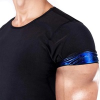 RS Gilet de sudation pour homme, gaine amincissante à manches courtes, chemise de compression, corset sculptant, sous-vêtement de sport pour le fitness