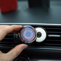 Diffuseur de parfum de luxe en alliage de zinc et noyer pour grille d'aération de voiture, bâtonnet parfumé longue durée, purificateur d'air sans électricité