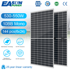Panneaux solaires monocristallins PERC à demi-cellules bifaciaux à double vitrage <span class=keywords><strong>1000W</strong></span> transparents à tuiles, entrepôts US et UE - Product Image 2
