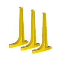 Support de câble en FRP de couleur jaune, résistant à la corrosion, support mural isolé en GRP pour la gestion des câbles de communication