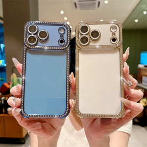 เคสโทรศัพท์ใสขอบชุบกลิตเตอร์เพชรไรน์สโตน สำหรับ iPhone 18 17 Air 16 15 14 Pro Max Plus  วัสดุ TPU นิ่มแบบใส - Product Image 6