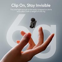 Microphone cravate sans fil ULANZI A200 pour iPhone 17/16/15 Type-C 48kHz/24-bit Plug & Play avec suppression intelligente du bruit numérique
