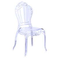 Chaises de mariage modernes d'extérieur, chaises de mariage transparentes pour banquets, chaises de mariage de luxe en cristal pour événements
