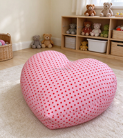 Coussin de sol moelleux en forme de cœur, pouf de canapé paresseux