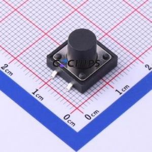 UK-B0262-G10-160 Tactile Switch SMD-4P,12x12mm Switch Single Pole Single Throw Round Button 1.6N Vertical Mount - Product Image 1