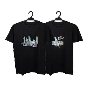 Summer Wear Travel Wardrobe Oem Trendy Custom Tourism T-shirt com cativante único One-of-a-Kind impressões 3D de alta qualidade