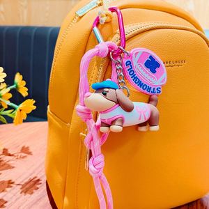 3D Sausage Dog Keychain - Cute Cartoon <b>Dachshund</b> Pendant Creative Exquisite Animal Bag Charm New Style Pet Lover <b>Gift</b> - Product Image 6