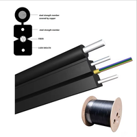 Kabel Patch Fiber Optik FTTH Outdoor 2 Core Plastik Teknik Bersertifikasi TLC FCC CE untuk Komunikasi Ambient