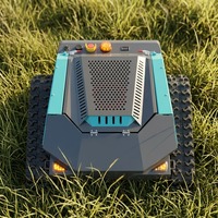 Livraison Gratuite Nouveau Système de Levage Automatique Tondeuse à Gazon à Chenilles Télécommandée Hauteur de Coupe 180mm Réglable Coupe-Herbe