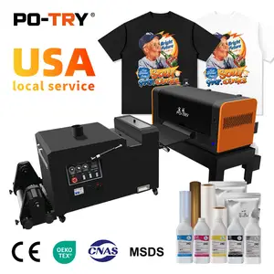 PO-TRY High-accuracy 60cm Textile DTF Printer Automatic Heat Transfer Film Printing Machine