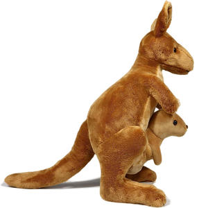 Peluche <span class=keywords><strong>Kangourou</strong></span> Amovible Marron, Ensemble <span class=keywords><strong>Maman</strong></span> et Bébé, Vente en Gros, Cadeaux Écologiques pour Bébé, Saint-Valentin, Fête des Mères - Product Image 3