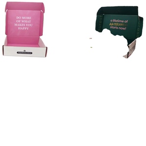 <span class=keywords><strong>2025</strong></span> New pulida sóng gửi thư hộp màu hồng kraft giấy UV befitted cứng nhắc cho quần áo Lông mi giả vận chuyển in ấn - Product Image 6