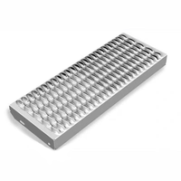 Plaque de sécurité perforée en alliage d'aluminium sur mesure, type grille de sécurité, à motif crocodile, antidérapante, pour marche d'escalier et rampe de remorque