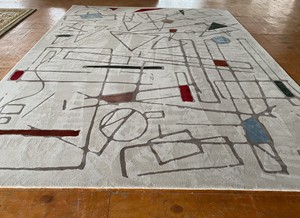 Alfombra acrílica con diseño moderno personalizado, alfombra con diseño geométrico y respaldo de látex para dormitorio y habitación de hotel - Product Image 3