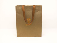 Bolsas de Papel Kraft Reciclado Personalizables para Empacar Zapatos/Ropa/Calcetines, Impresión en Huecograbado, Bolsas de Compra Reutilizables con Cierre Superior, Gratis