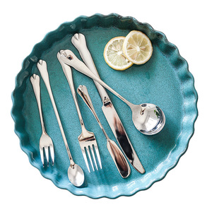 Hiện đại gương đánh bóng thiết lập dao kéo nước thả gương ánh sáng đuôi bữa ăn chính dao ngã ba trà bánh ngã ba trái cây ngã ba salad ngã ba - Product Image 6