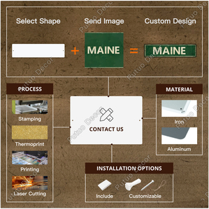 Cá nhân hoá hình dạng tùy chỉnh trống nhôm treo tường trang trí nội thất thiết lập với thiết kế logo thương hiệu văn bản cho bán buôn - Product Image 3