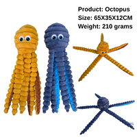 Jouets en peluche pour animaux de compagnie, design original, nouveaux, avec bruits de froissement, série Océan, poulpe, crabe, calmar, taille XL-L-M, grands jouets pour animaux de compagnie