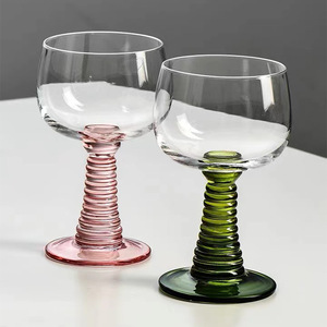 Copa de cristal tintado estilo retro francés popular al por mayor para <span class=keywords><strong>vino</strong></span> <span class=keywords><strong>dulce</strong></span> y <span class=keywords><strong>vino</strong></span> espumoso - Product Image 4