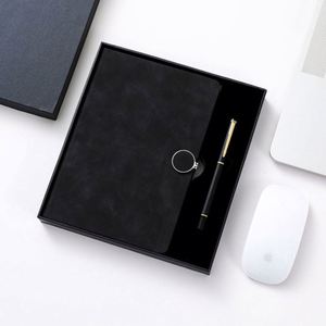 Custom Logo Printed Business Gift Set Promotional Notebook A5 Navy Blue Leather <b>Journal</b> Corporate Gift Set Diary With Luxury Pen - Product Image 5