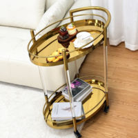 Chariot de service de buffet multi-usages en acier inoxydable à 3 niveaux, capacité de 10 L, pour hôtel, banquet et événements de mariage