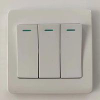 Interrupteur mural de contrôle filaire norme britannique 86, ultra-mince, 250V, avec prise USB, pour usage domestique, panneau d'interrupteurs pour le commerce extérieur