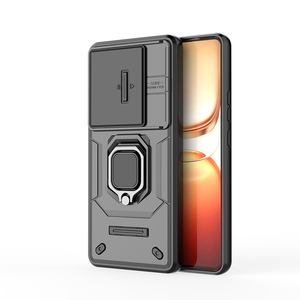 Funda Protectora para Teléfono Resistente a Impactos, con Anillo Metálico Duradero de 360° <span class=keywords><strong>y</strong></span> Protección de Lente para IQOO Z10 Turbo, Venta al Por Mayor del Fabricante - Product Image 1