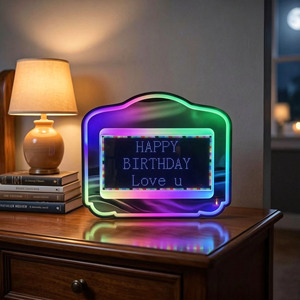 Custom bar Night Club Birthday Vip Bottle Service led Message Board Acrylic Bottle Presenter with Custom logo LED Marquee Sign - Product Image 4