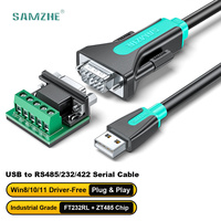 Câble Série USB vers RS485 RS422 Industriel, Convertisseur Plug & Play sans Pilote à Double Puce FT232RL+ZT485 pour PLC