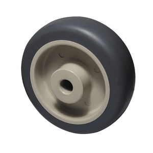 75 80 100 125mm grauer Gummi auf PP-Kern-Lenk rolle TPR-Ersatz rad, nicht markierende Kunststoff rollen räder - Product Image 1