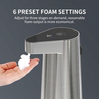 Distributeur de savon électrique automatique intelligent sans contact, imitation acier inoxydable, à fixation murale, capteur de mousse pour usage commercial extérieur