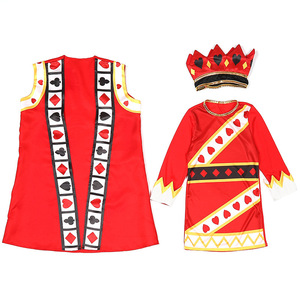 ชุดคอสตูมราชาโป๊กเกอร์สีแดงสำหรับเด็กพร้อมชุดเวทีฮาโลวีน - Product Image 5