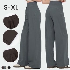 Pantalones Deportivos Holgados de Pierna Ancha con Cordón Ajustable YIYI para Mujer, Pantalones de Yoga de Cintura Alta <span class=keywords><strong>y</strong></span> Pierna Recta, Pantalones Casuales de Verano para Dama - Product Image 1