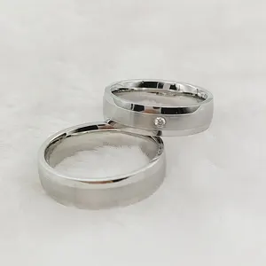 Beloved One Designer 2pcs Two Tone Wedding Engagement Rings Sets For Men And Women 316L Stainless Steel Jewelry