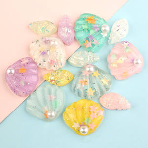 Perle conque bricolage <span class=keywords><strong>colle</strong></span> résine artisanat résine résine breloques Flatback <span class=keywords><strong>pour</strong></span> la décoration - Product Image 4