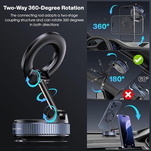 Porta <span class=keywords><strong>cellulare</strong></span> magnetico magsafe caricatori per <span class=keywords><strong>auto</strong></span> girevoli di 360 gradi a ventose pieghevoli per supporto per <span class=keywords><strong>cellulare</strong></span> - Product Image 4