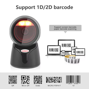 Escáner de código de barras QR 2D de escritorio USB inalámbrico Omni Kiosk lector de código de barras para POS <span class=keywords><strong>PC</strong></span> escáner de plataforma de supermercado - Product Image 3
