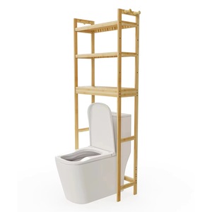 Ruichang Bamboo Bathroom Storage Rack 3 Tier Freestanding Space Saving <b>Shelf</b> For Toilet With Eco Friendly Design - Product Image 5