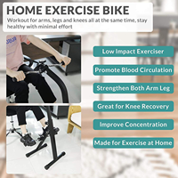 Mini-stepper d'exercice réglable en hauteur pour usage domestique avec bande de résistance - Appareil d'exercice pour les mains et les pieds avec compteur LCD
