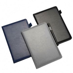 Custom Business Office PU Leather Hardcover High Quality 100 Sheets Copy <b>Diary</b> Meeting Minutes <b>Notebook</b> Set - Product Image 4