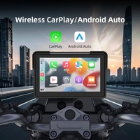 Navigateur GPS pour moto avec écran tactile de 7 pouces, CarPlay sans fil, Android Auto, étanche IP67, aide au recul, télécommande