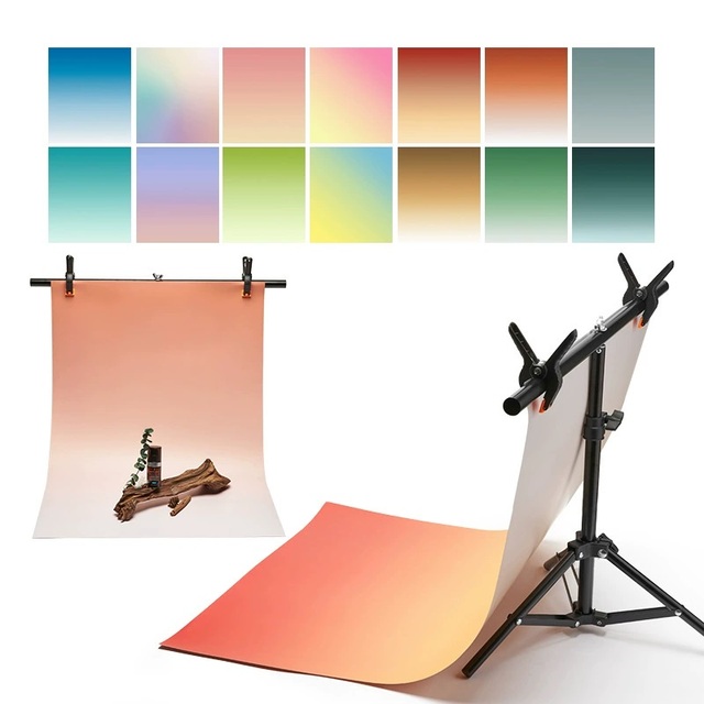 Gradient Color 57*87 CM Paper Photo Booth Props Food Photography Backdrops for Studio Shoot Photocall Background Stand OEM Brand