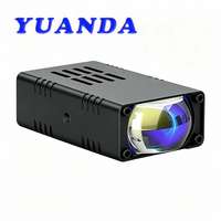 Projecteur LED de calandre de voiture, mini projecteur laser, lampe de conduite, lentille bicolore, 12V, phare universel de rechange