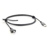 Câble USB 2.0 A mâle vers B mâle à verrouillage par vis avec blindage tressé et gaine en PVC pour utilisation avec caméra industrielle