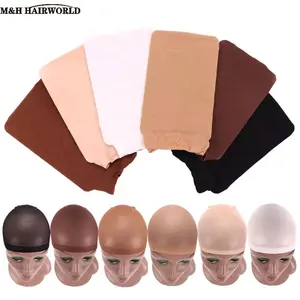 Hot Koop Haarnetje Cap Pack Van 12 Pruik Cap Open End Bruin Mesh Netto Liner Weven Pruik Caps Voor Maken pruiken