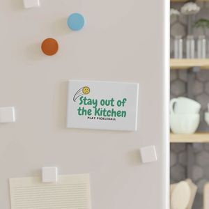 Aimant amusant pour le pickleball, 'Restez hors de la cuisine', aimant décoratif pour la cuisine, cadeau pour les amateurs de pickleball, aimant de réfrigérateur, 'Jouez au pickleball' - Product Image 1