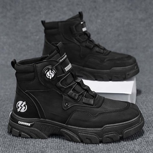 <strong>Mens</strong> <strong>Shoes</strong> Boots Midi British Style Retro Waterproof Outdoor Mountaineering Wear-resistant Motorcycle Work Thick Soled - Product Image 6