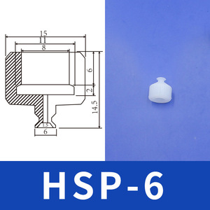 Buse d'aspiration en silicone à tête large Tianxing, à une, deux ou trois couches, accessoires pour bras robotiques, machines de moulage par injection pneumatique - Product Image 3